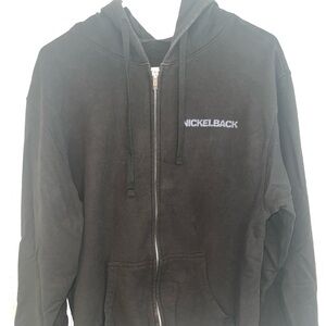 Nickelback Feed The Machine Black Zip-Up Concert Hoodie Sz M